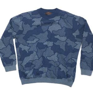 Kerisma Blue Camo Pullover Sweater Camouflage